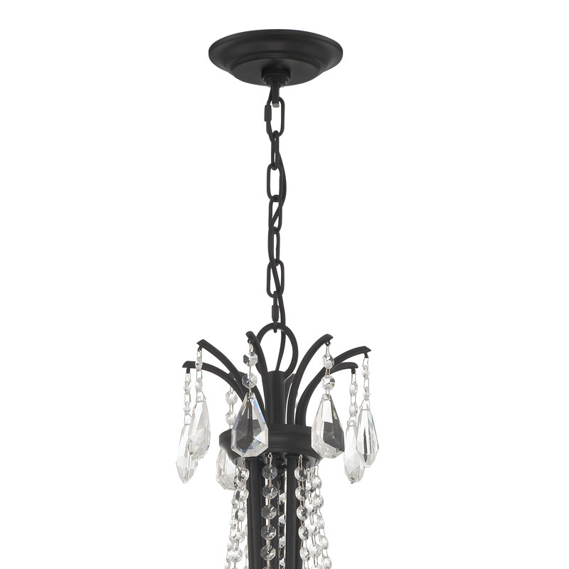 Lustre classique à 8 lumières Jacueline, Noir