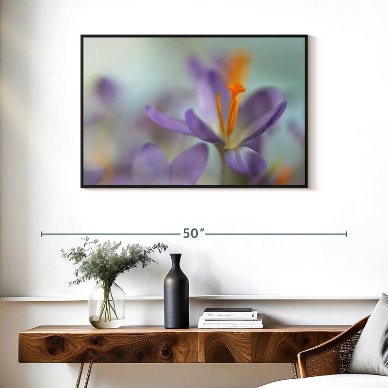 Pastel printanier, Cadre flottant noir, 37 po x 25 po