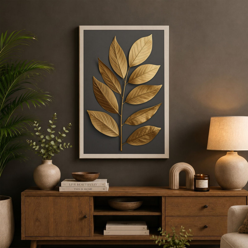 Gilded Botanica Botanical - Wrapped Canvas, 18x12 - 45.7 x 30.5 cm, Sage Border