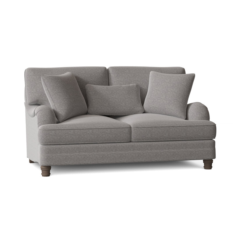 Tarleton Loveseat, Cream Chenille 1345-002, Aged Gray