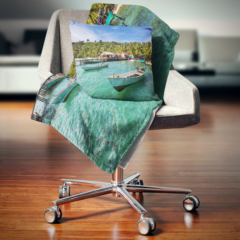 Oreiller de garde-bateau de mer, 16 po x 1 po, Coussin décoratif