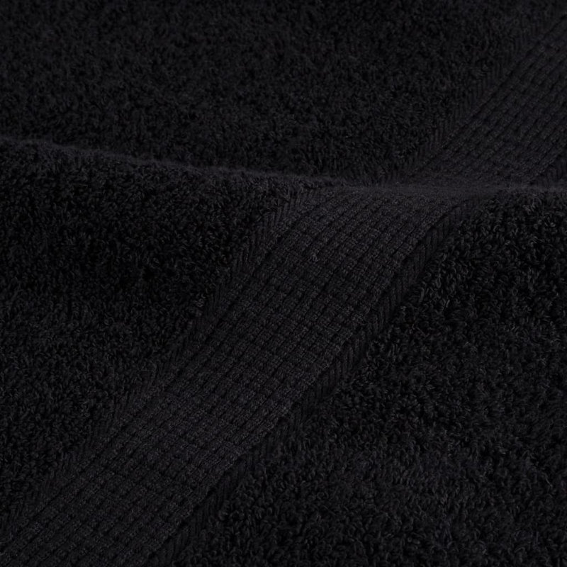 Premium Shower Towels SOLUND 4Pcs 600Gsm, Black, Hand Towels - 4 Pack