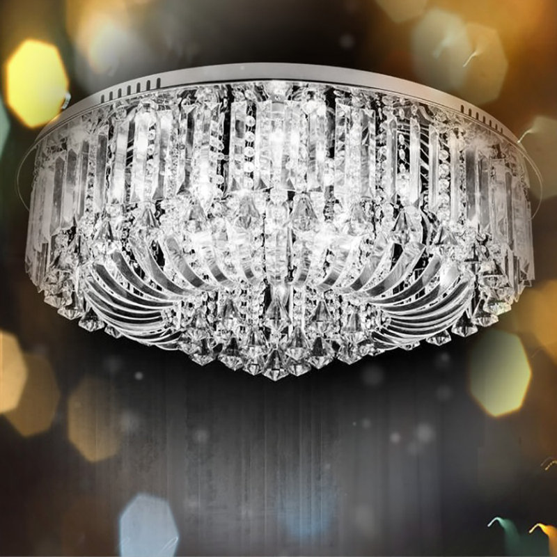 Marks LED Flush Mount, Clear, 27cm H x 65cm W x 65cm D