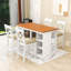 Ensemble repas 5 pièces avec 4 chaises rembourrées et tablettes de rangement multi-niveaux-1711817655-1711817648-1711817649