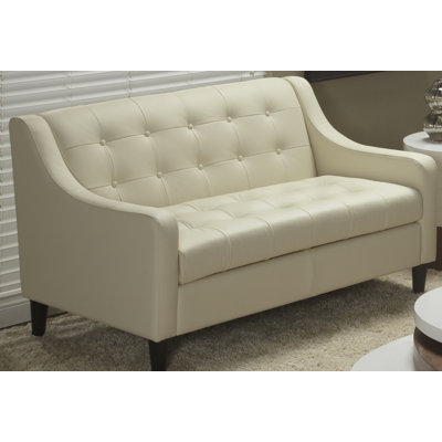 Cameo Collection Leather Loveseat