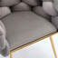 Chaise d'appoint en velours - Pieds en métal plaqués or - Conception moderne simple