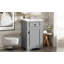 Meuble-lavabo de 20 pouces avec lavabo en céramique, porte à fermeture douce, tablette réglable et support de rangement fixé à la porte - idéal pour les petites salles de bain-126232841