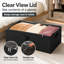  Ensemble de 4 contenants de rangement de 10 pouces de hauteur sous le lit, grands bacs de rangement sous le lit avec couvercles pour la chambre à coucher, le dortoir, les vêtements, l'organisation de placard, les draps ou les couvertures-109237086