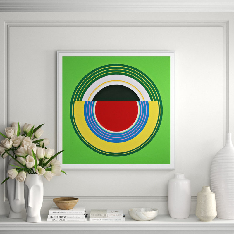 Bullseye Giclee Print by Soicher Marin Archives, White Framed, White, 37" H x 37" W x 1.75" D