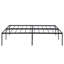 Structure de lit noir robuste en métal, assemblage simple, utilisation silencieuse, capacité de 1000 livres, support renforcé pour le matelas, rangement sous l'espace, pièces applicables, raccordement aux pieds-2045188726