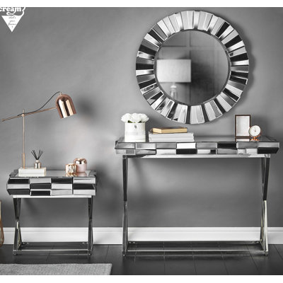 Everton 110cm Glass Top Console Table