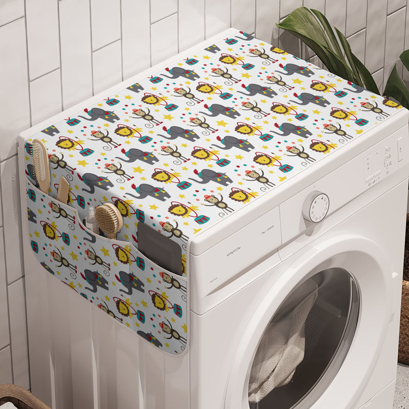 East Urban Home Cartoon Washing Machine Organizer Pack of 2 47" x 18.5" Multicolor