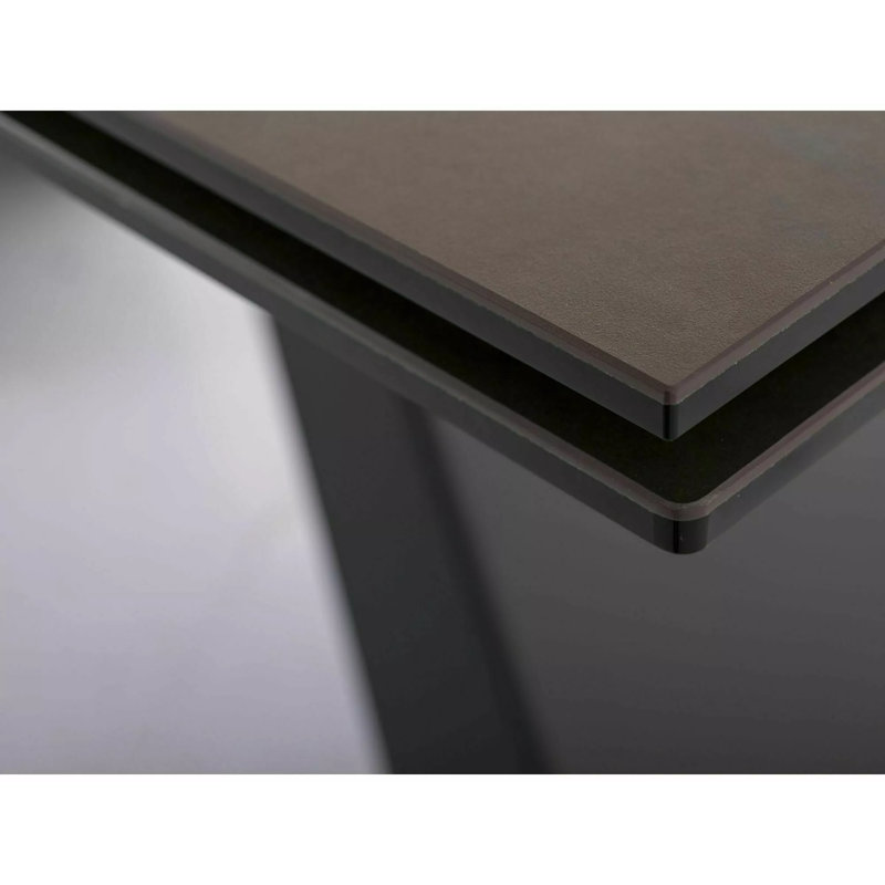 Almute 90 cm Rectangular Dining Table, Black