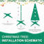 Arbre de Noël 6 pi avec 150 lumières DEL blanc chaud, ornements inclus - 4 rubans, arc, fleurs, flocons de neige, pommes de pin et boules - Assemblage facile et décoration de Noël peu encombrante-1603490475-1603490474