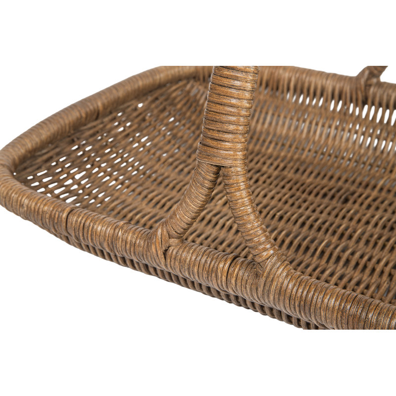 Folsom Vegetable and Flower Wicker Basket, 20'' x 14'', Brown