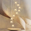 10-Light Chrome Crystal Glass Cluster Pendant – G9, Height Adjustable to 230cm