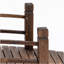 Passerelle arquée en bois de sapin avec rampes latérales pour les cours, les jardins et les ruisseaux, bois teinté, 60 po x 26,5 po x 19 po