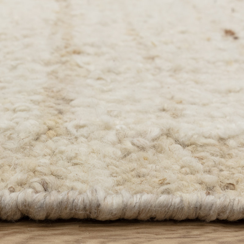 Anaxagoras Rectangle Stone Wool Hand Woven Area Rug, Rectangle 120 x 170 cm