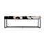 Banc en cuir et fer à repasser l 54 po Stinson, noir / blanc-1143023142