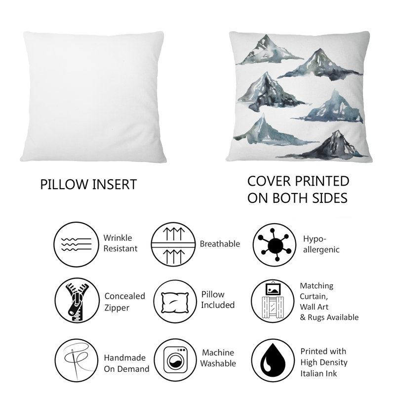 Coussin Minimalistic Gouache Landscape III - Modern Printed