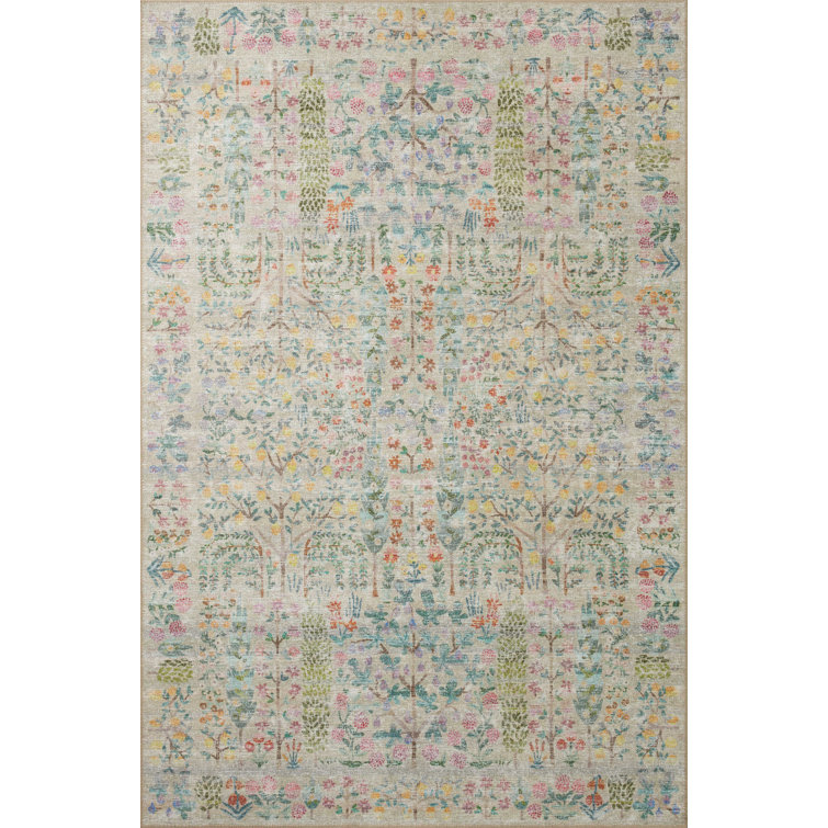 Rifle Paper Co. X Loloi Maison Grove Khaki Area Rug