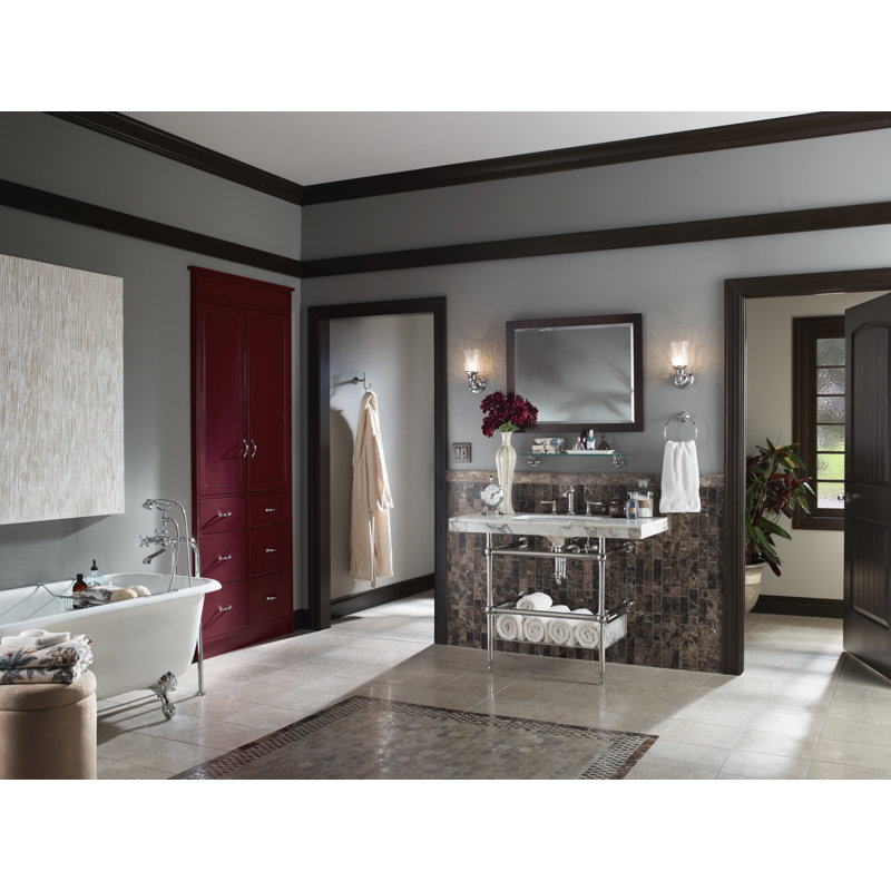 Aylesbury Widespread Bathroom Faucet with Drain Assembly, Midnight Chrome