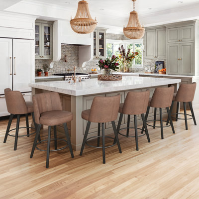 Malling 26" H Upholstered Swivel Stool
