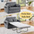 Sofa with foldable mattress, foldable side table-291314019
