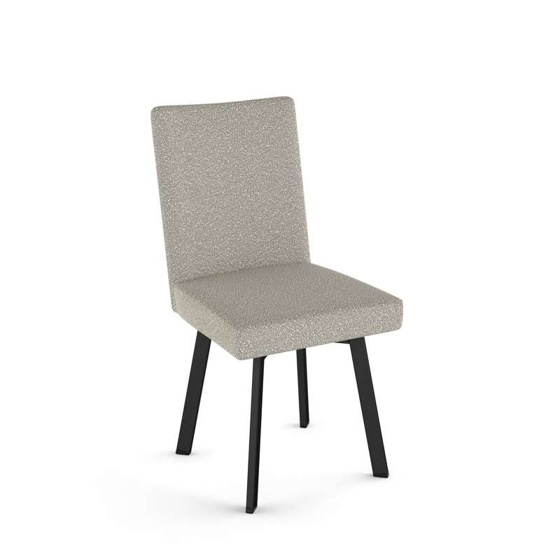 Chaise rembourrée Lykins, Noir, Beige clair et gris