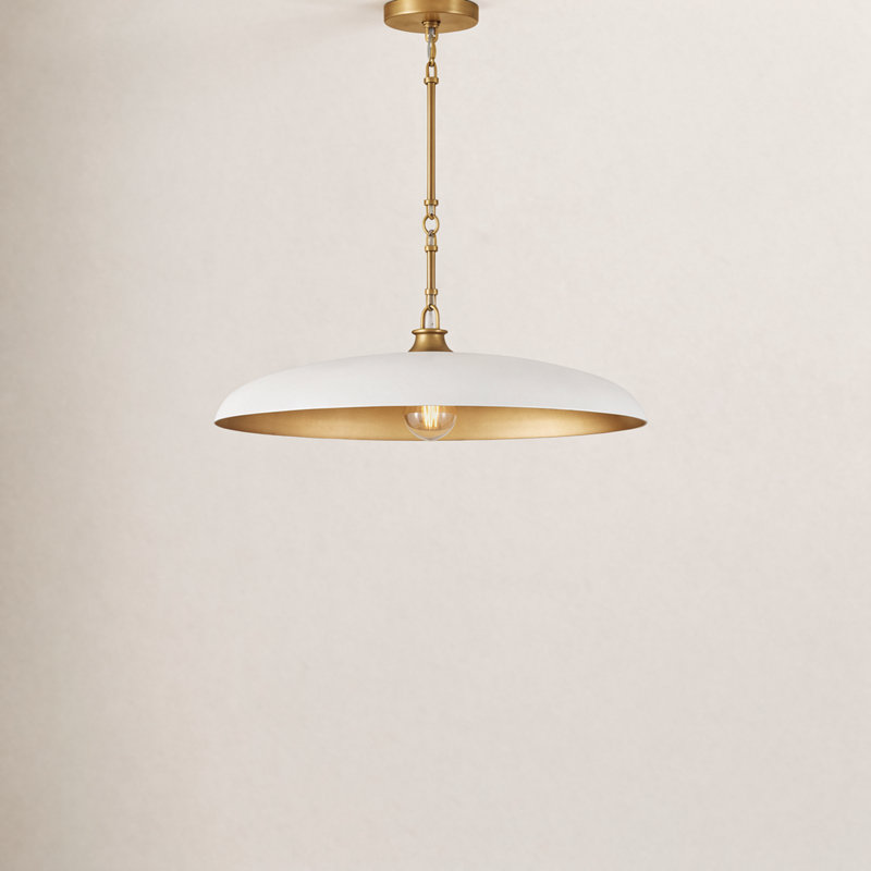 Hinkley Sadie 24" Large Saucer Shaped Chandelier, 8" H x 24" W x 24" D, Chalk White
