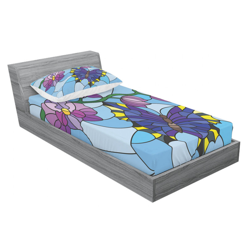 Microfiber Fitted Sheet, Twin XL Fitted Sheet with 1 Pillowcase