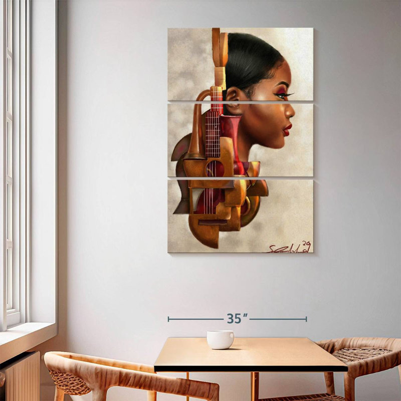 Leisha Mahogany Strings, 65" H x 42" W