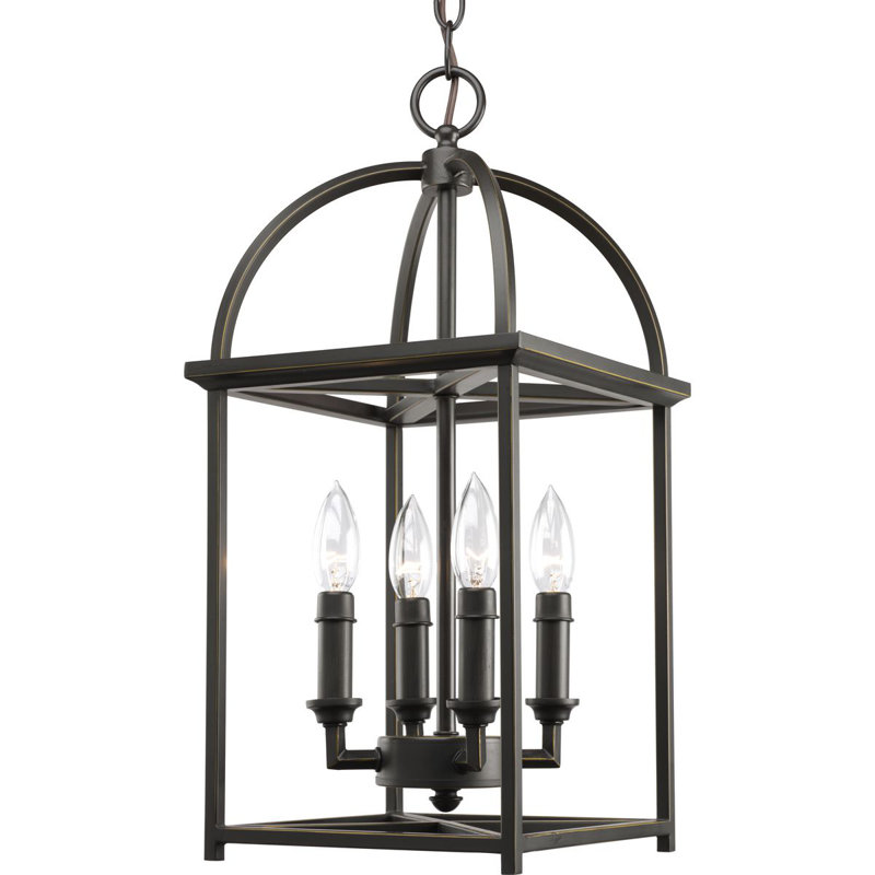Lanterne suspendue à 4 lumières Herron, Bronze antique