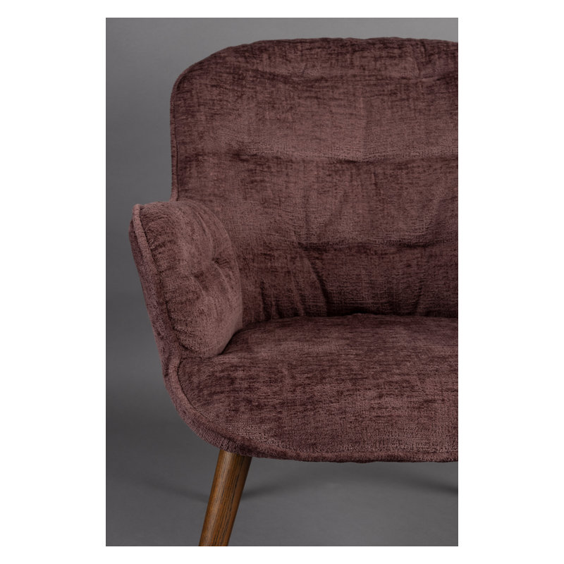 Lenn Lounge Chair, Purple Polyester