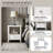 Absecon 23" H Modern White Nightstand with Drawer and Open Shelf