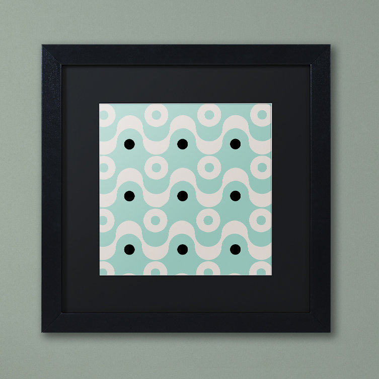 «Fifties Patterns II» par Jadaya, impression encadrée, H 11 po x l 14 po x P 0,5 po, Cadre noir, Noir