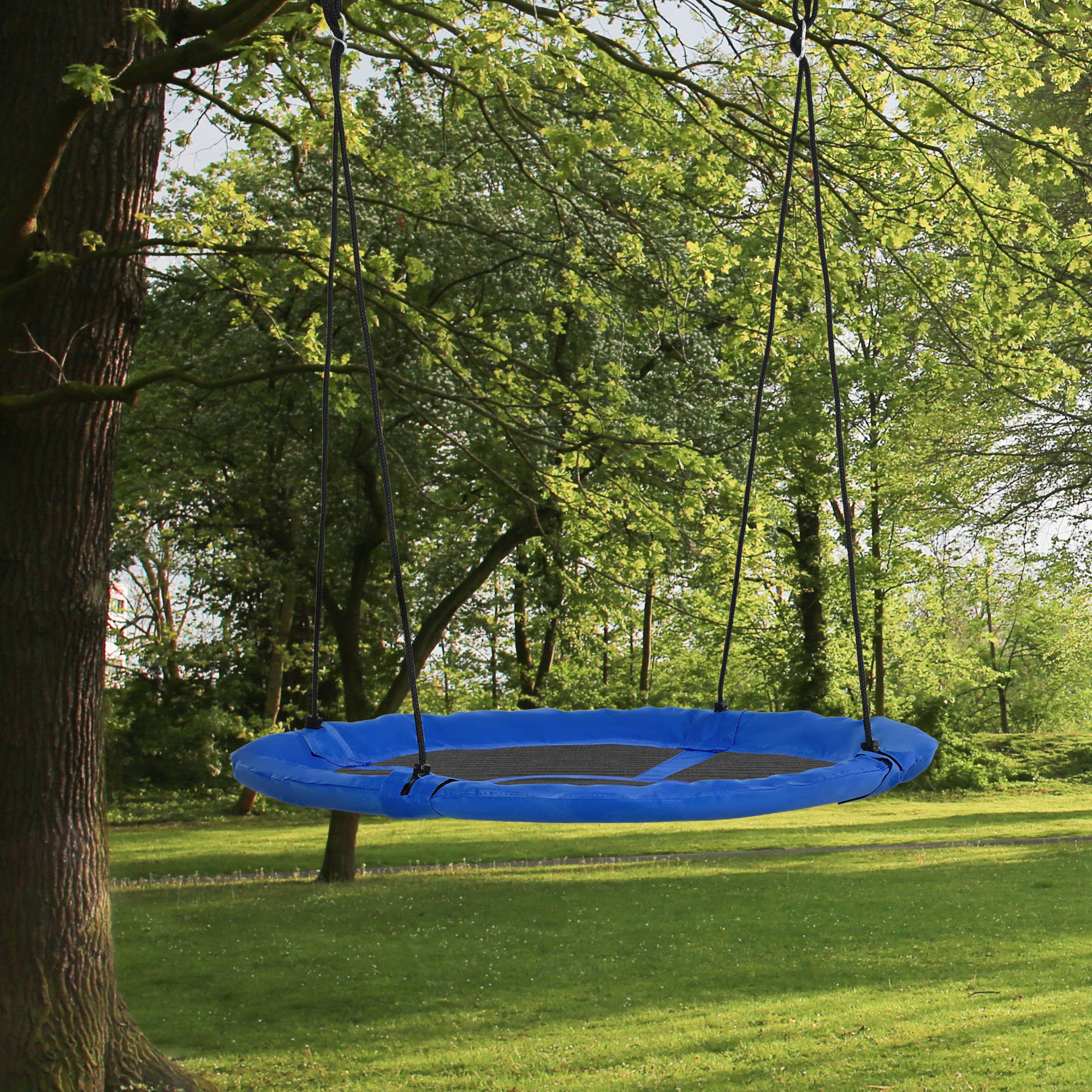 Balançoire Soucoupe Pour Arbre VEVOR - Diamètre 101.6cm, Capacité 340kg, Tissu Oxford 900D - Pour Jardin, Enfants Et Adultes, Avec Cordes Réglables - 13