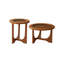 Table basse ronde en verre trempé brun