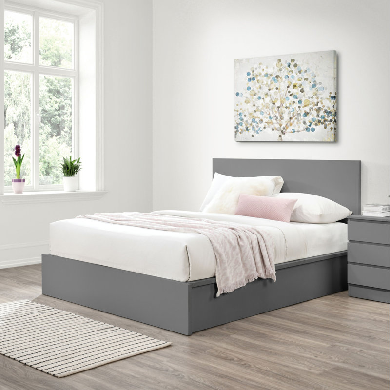 Marqita Ottoman Bed, Double (4'6), Grey