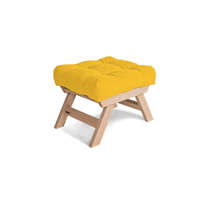 Dorcheer 47cm Wide Solid Colour Ottoman, Yellow