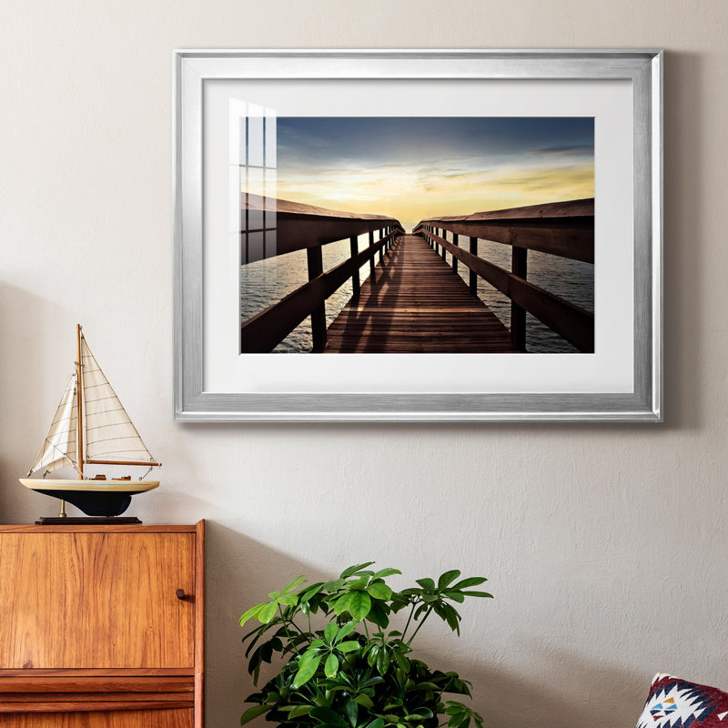 Naples Cove - photographie avec cadre photo, H 22,5 po x l 30,5 po x P 1,5 po, Argent
