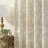 Vintage Floral Linen Blend Rod Pocket Light-filtering Curtains for Living Room Bedroom,2 Panels-1218148580-1219401737