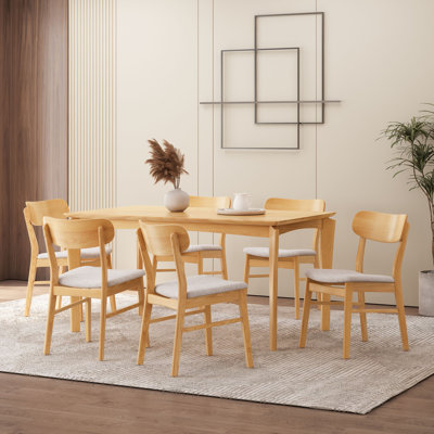 Jeffie 6 - Person Four Leg Dining Set
