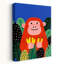 Banana Buddy Abstract Monkey Fruit Nature Wall Art Print by Treechild - Wrapped Canvas Print-270114162