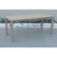 Table de salle à manger grise, 68,9 pouces de long, hanches en bois texturé, conception simple, trou de parasol, matériau des hanches pour l'intérieur et l'extérieur, configuration