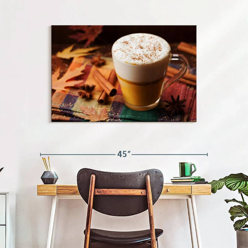Yarlin Pumpkin Spiced Foamy Coffee, 26" H x 39" W