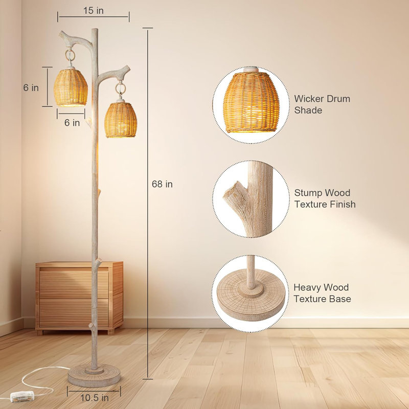 Garold 68'' LED Tree Floor Lamp