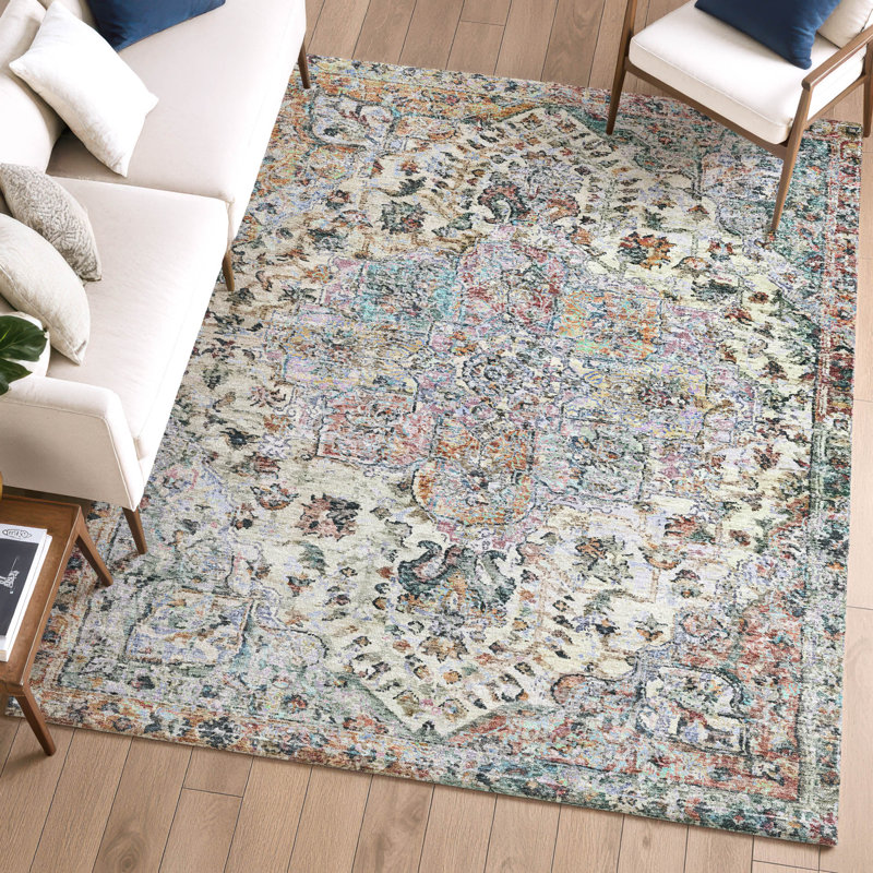Premium Machine Washable Mayfield AMF2138 global Rug, 9' x 12', Sage