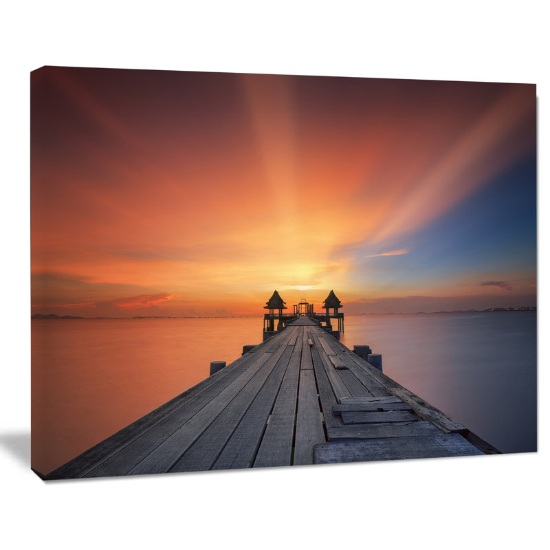 « en bois », reproduction de photo sur toile tendue, "illuminée sky", H 8 po x l 12 po x P 1 po