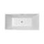 Baignoire de trempage autoportante en acrylique 58 "avec bonde et plateau en bambou Streamline-1740065319